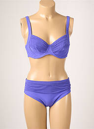 Maillot de bain 2 pièces stretch haut soutien-gorge emboitant violet ANITA femme
