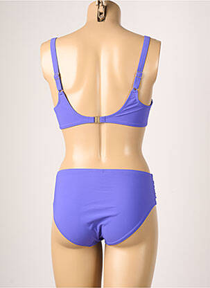 Maillot de bain 2 pièces stretch haut soutien-gorge emboitant violet ANITA femme
