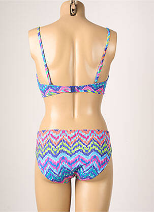 Maillot de bain 2 pièces stretch haut triangles bleu ROSA FAIA femme