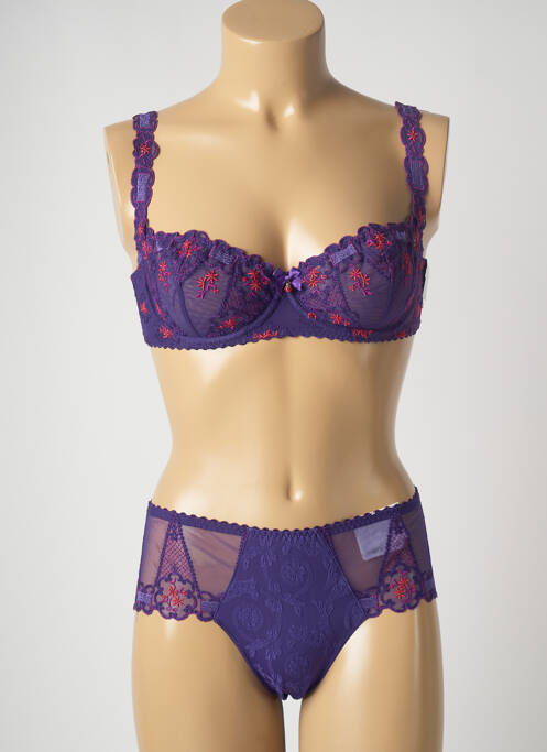 Ensemble lingerie violet LOUISA BRACQ pour femme