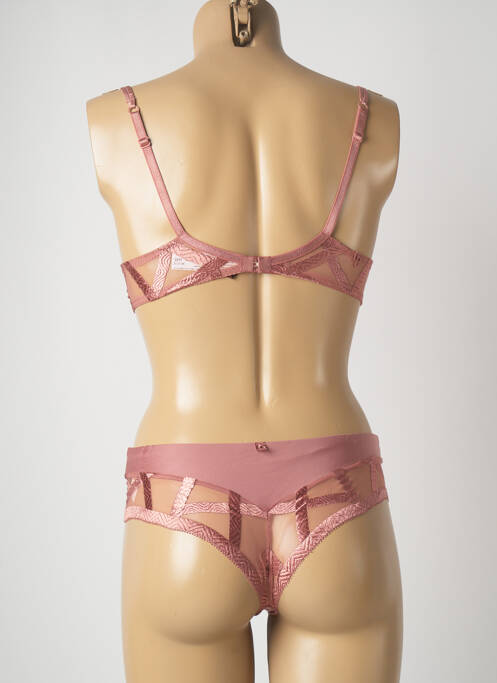 Ensemble lingerie rose LOUISA BRACQ pour femme
