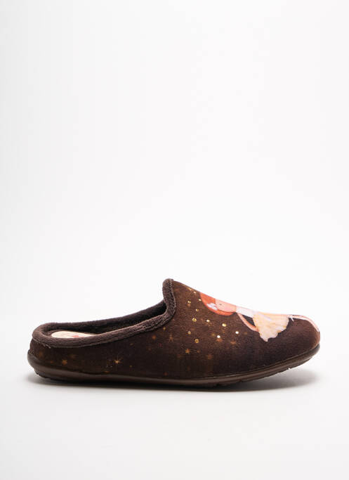 Chaussons/Pantoufles marron LA MAISON DE L'ESPADRILLE pour femme