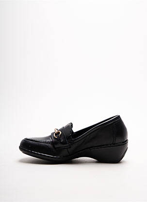 Mocassins tissage satiné talon de 4 à 6cm noir RIEKER femme