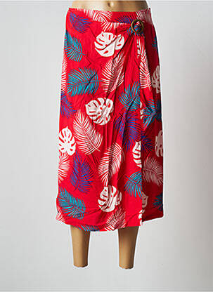 Jupe longue coupe fluide rouge ESPRIT DE LA MER femme
