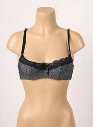 Soutien-gorge effet matière satinée haut soutien-gorge balconnet gris ANTINEA femme