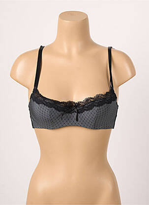 Soutien-gorge effet matière satinée haut soutien-gorge balconnet gris ANTINEA femme