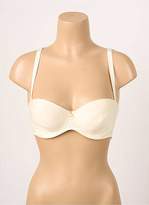 Soutien-gorge effet matière satinée haut soutien-gorge balconnet beige ANTINEA femme