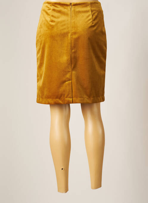 Jupe mi-longue jaune CHRISTINE LAURE pour femme