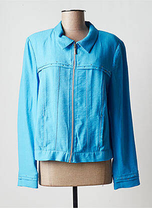 Veste casual epaulette bleu CHRISTINE LAURE femme