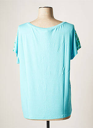 T-shirt sérigraphie avec strass manches courtes bleu BETTY BARCLAY femme