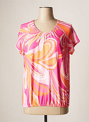 T-shirt stretch manches courtes rose BETTY BARCLAY femme