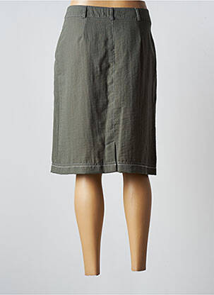 Jupe mi-longue coupe droite vert CHRISTINE LAURE femme