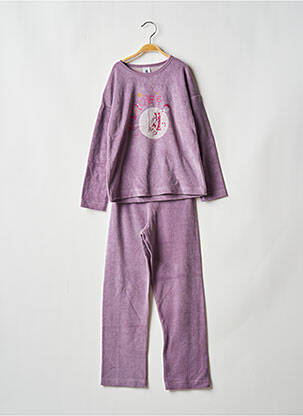 Pyjama violet PETIT BATEAU pour fille