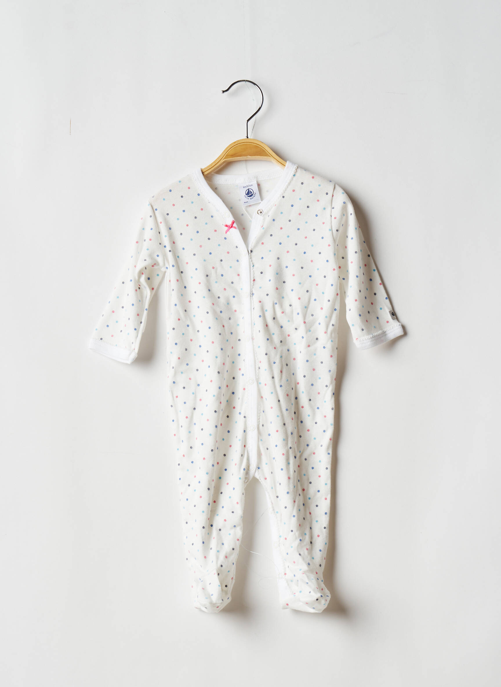 PETIT BATEAU Pyjama de couleur blanc en soldes pas cher 1938271-blanc0 -  Modz