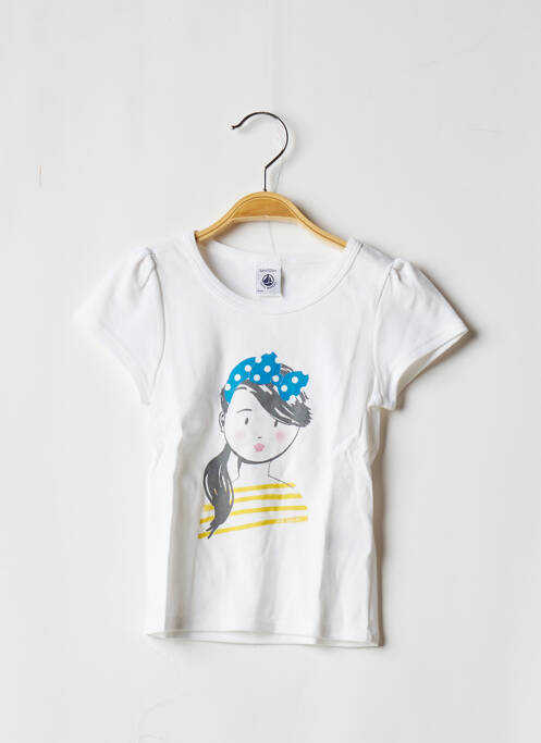 T-shirt blanc PETIT BATEAU pour fille