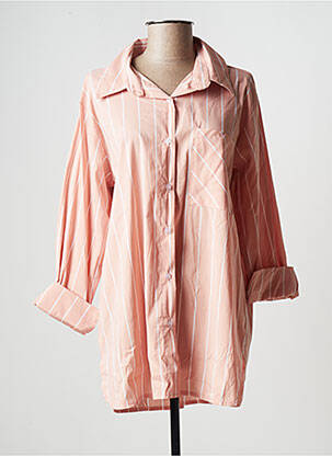 Chemisier poches poitrine manches longues rose WIYA femme