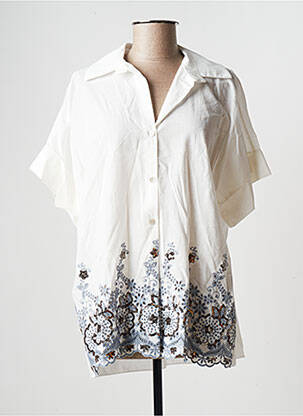 Chemisier manches courtes manches courtes blanc INTUITION femme