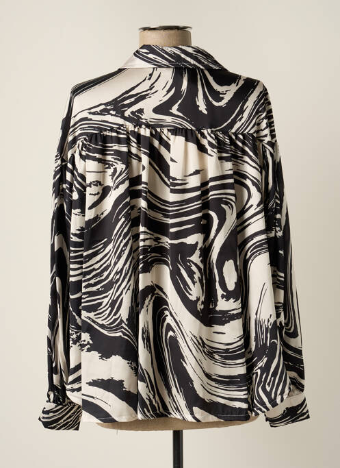 Chemisier coupe fluide manches longues noir WIYA femme