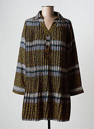 Robe courte coupe évasée manches longues noir WIYA femme