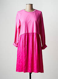 Robe mi-longue manches 3/4 manches 3/4 rose WIYA femme