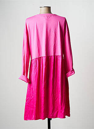 Robe mi-longue manches 3/4 manches 3/4 rose WIYA femme