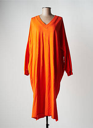 Robe mi-longue orange GIOYA & CO pour femme