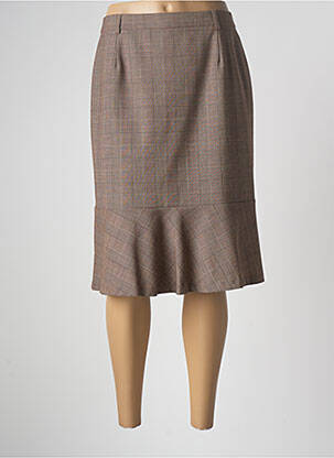 Jupe mi-longue taille normale marron KARTING femme