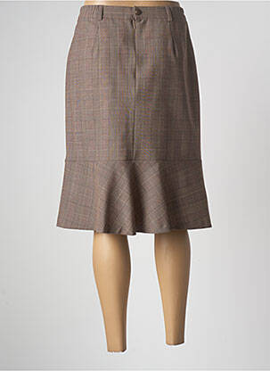 Jupe mi-longue taille normale marron KARTING femme