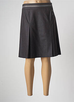 Jupe mi-longue doublure textile noir K'TENDANCES femme