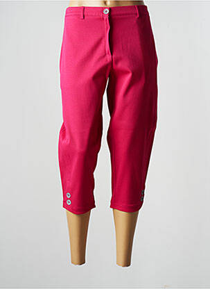 Pantacourt taille haute taille haute rose K'TENDANCES femme