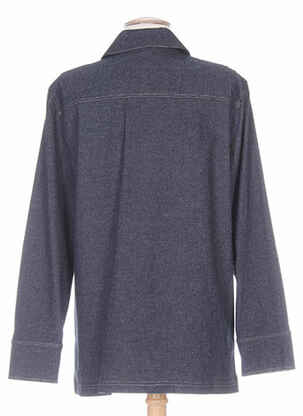 Chemisier coupe cintrée manches longues bleu KARTING femme