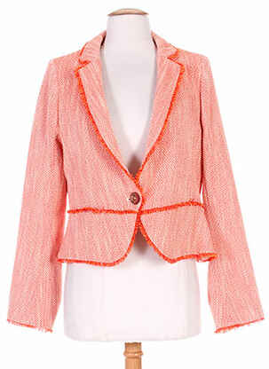 Veste casual col tailleur orange KARTING femme