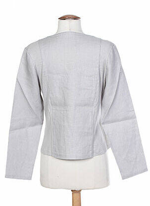 Veste chic fermeture boutonnée sur le devant gris MALOKA femme