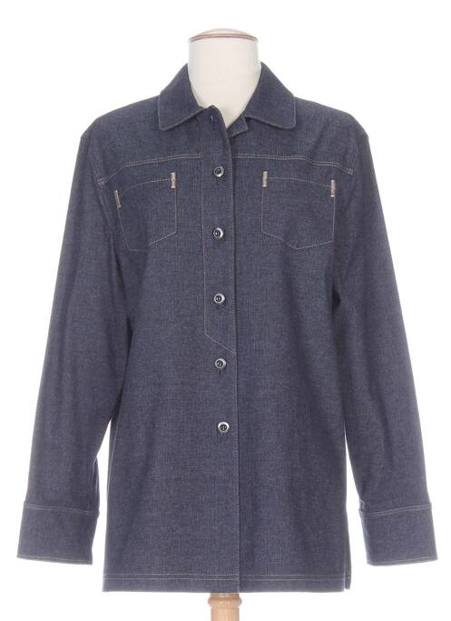 Chemisier coupe cintrée manches longues bleu KARTING femme