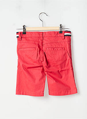 Bermuda fermeture zippée sous rabat boutonné taille ajustable rouge MARESE garçon