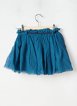 Jupe mi-longue broderie ruban bleu MARESE fille