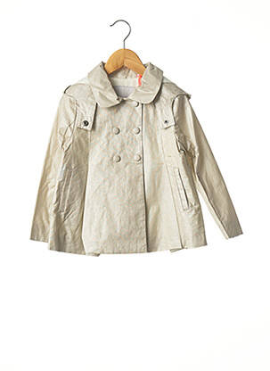Parka tissage métallisé a capuche beige MARESE fille