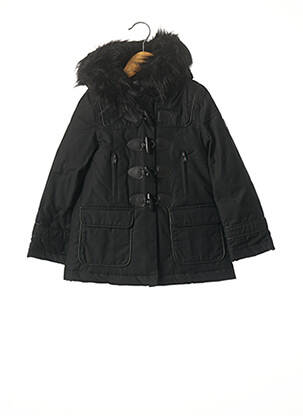 Parka finition intérieure doublée a capuche noir MARESE fille