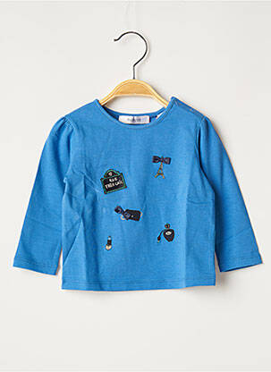 T-shirt coupe droite manches longues bleu MARESE fille