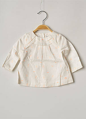 Blouse imprimé fantaisie manches longues blanc MARESE fille