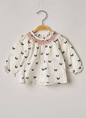 Blouse manches longues manches longues blanc MARESE fille