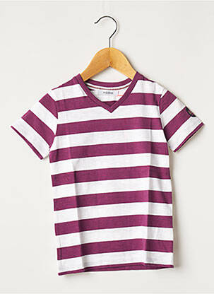 T-shirt tissage jersey manches courtes violet MARESE garçon
