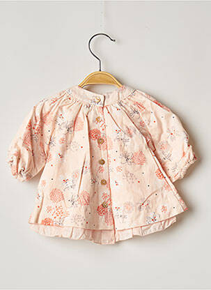 Robe mi-longue doublure manches longues orange MARESE fille