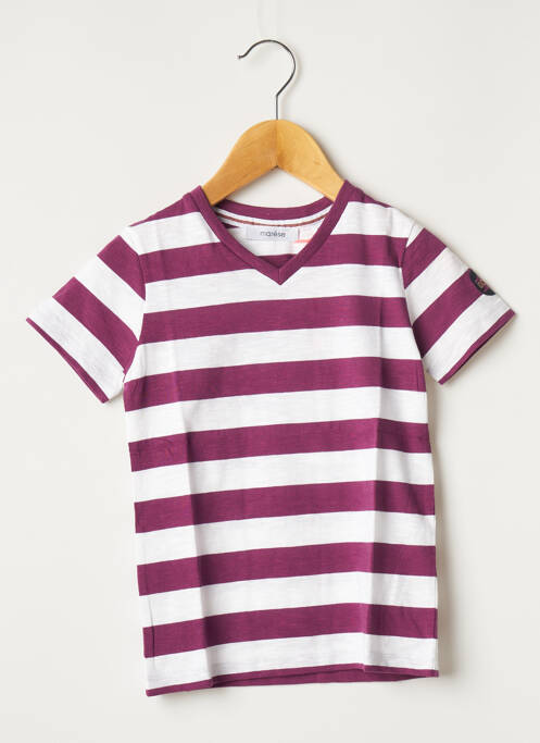 T-shirt tissage jersey manches courtes violet MARESE garcon
