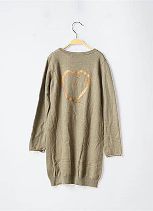 Robe pull resserrée sur le bas manches longues vert TEDDY SMITH fille