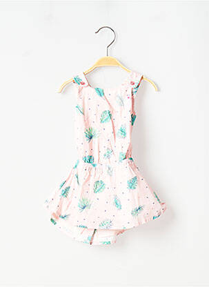 Robe mi-longue fines bretelles fines bretelles rose NANO & NANETTE fille