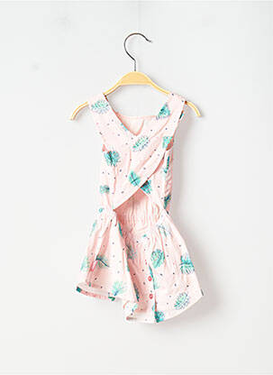 Robe mi-longue fines bretelles fines bretelles rose NANO & NANETTE fille