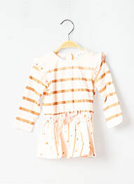 Robe mi-longue fermeture pressionnée manches longues rose MARESE fille