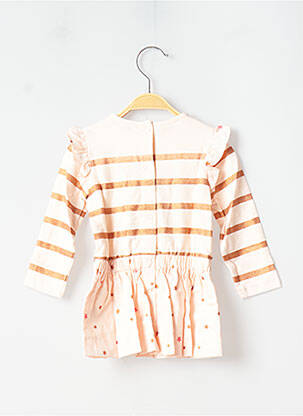 Robe mi-longue fermeture pressionnée manches longues rose MARESE fille