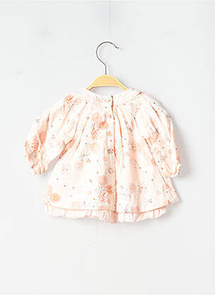 Robe mi-longue doublure manches longues rose MARESE fille